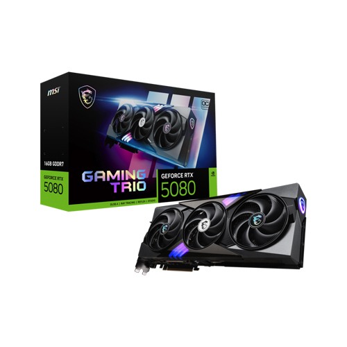 MSI GeForce RTX 5080 16G GAMING TRIO OC Graphics Card