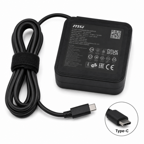 MSI 100W USB-C Laptop Power Adapter 20V 5A Type-C with Power Cable