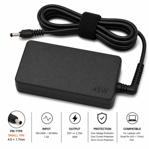 Lenovo 45W Laptop Power Adapter 20V 2.25A 4.0×1.7mm Small Pin