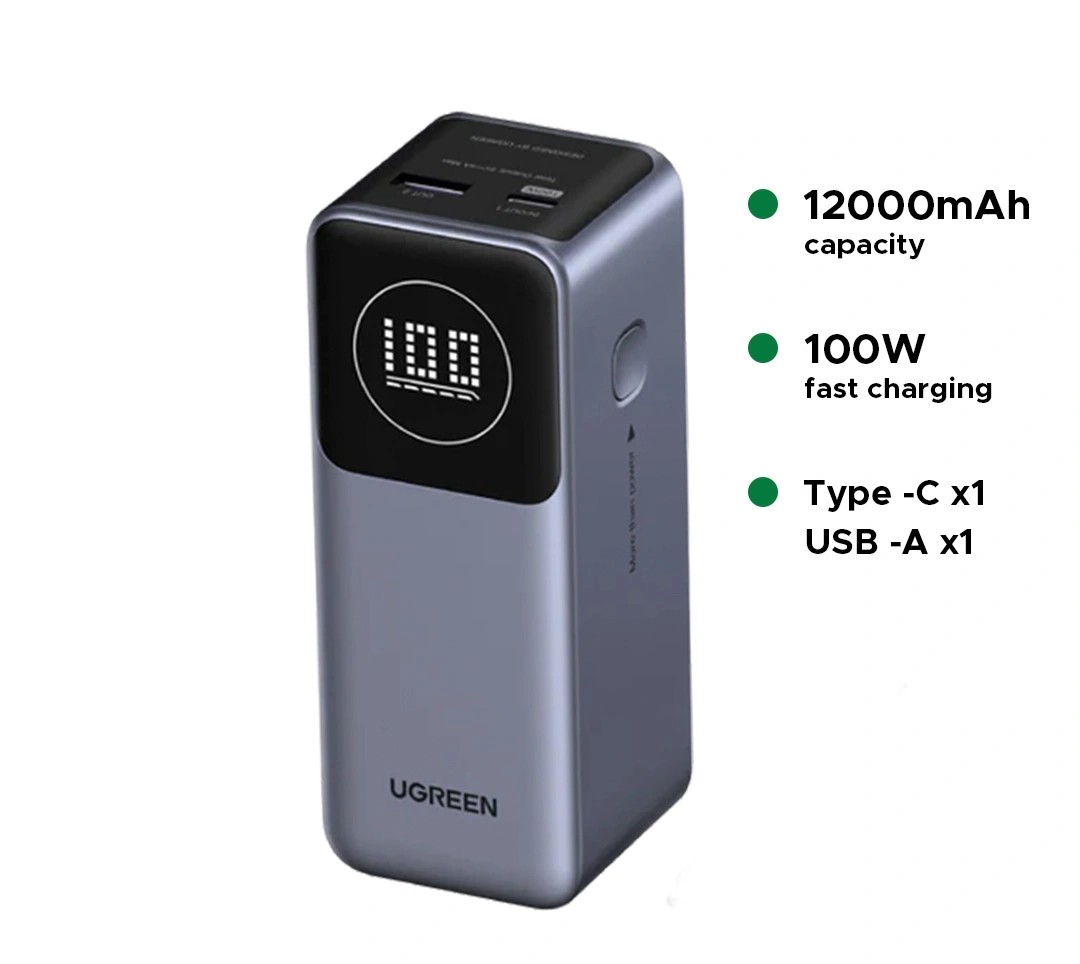 UGREEN 12000mAh 100W Nexode Fast Charging Power Bank PB724