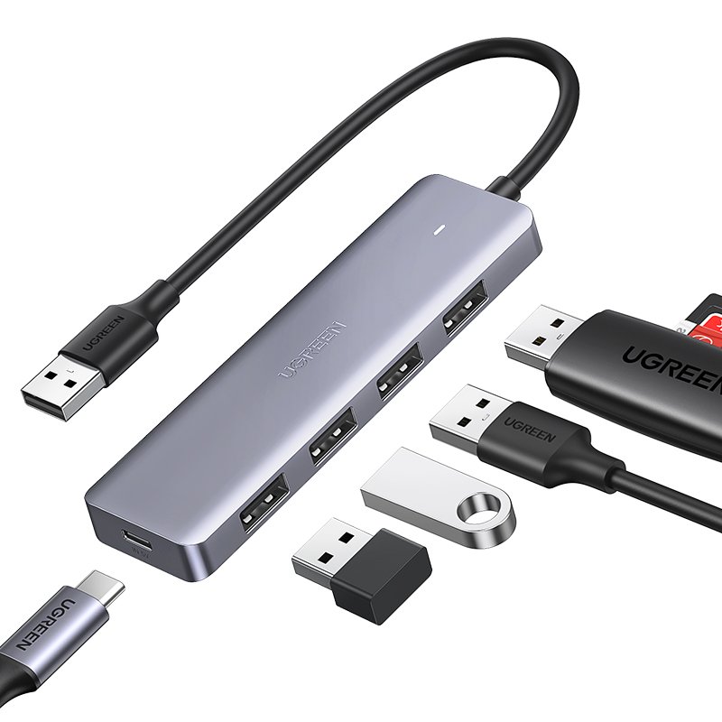 UGREEN USB 3.0 Hub CM219 | 4-Port 5Gbps with USB-C Power - Image 2