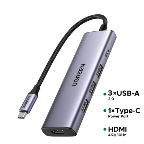 UGREEN 5-in-1 USB Hub CM511 aluminum design