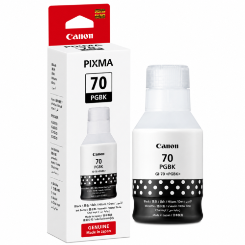 Canon GI-70 Black Pigment Ink Bottle (170ml) – Genuine Original for Canon PIXMA G Series