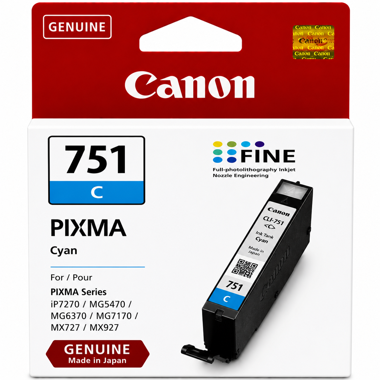 Canon CLI-751 Original Cyan Ink Cartridge