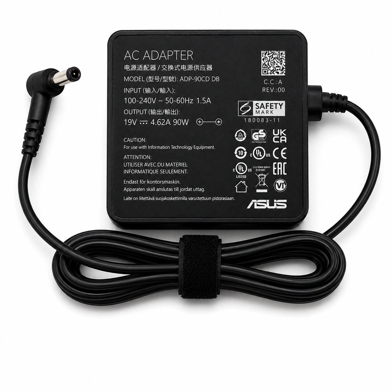 ASUS 90W Laptop Power Adapter 19V 4.62A 4.5×3.0mm Middle Pin