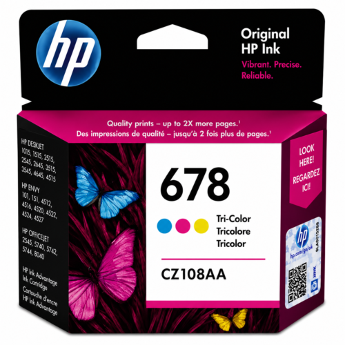HP 678 Tri-Color Ink Advantage Cartridge (CZ108AA)