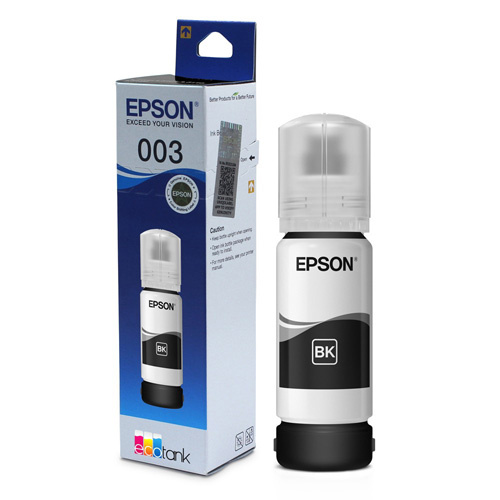 Epson 003 Black Ink Bottle 65ml T00V100 for EcoTank Printers