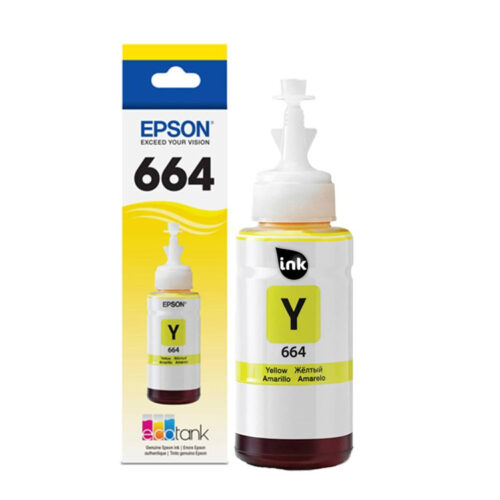 Epson 664 Yellow Ink Bottle 70ml T6644 for EcoTank Printers