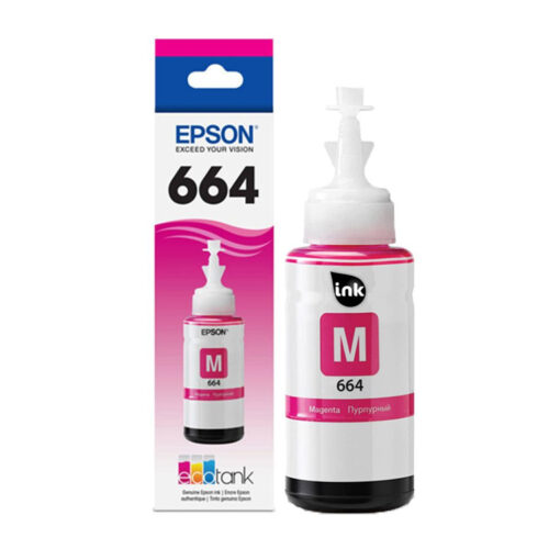 Epson 664 Magenta Ink Bottle 70ml T6643 for EcoTank Printers