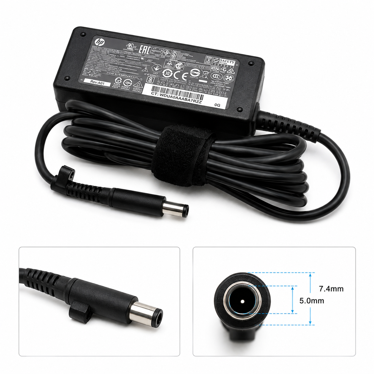 HP 65W Laptop Power Adapter 19.5V 3.33A 7.4×5.0mm Big Pin