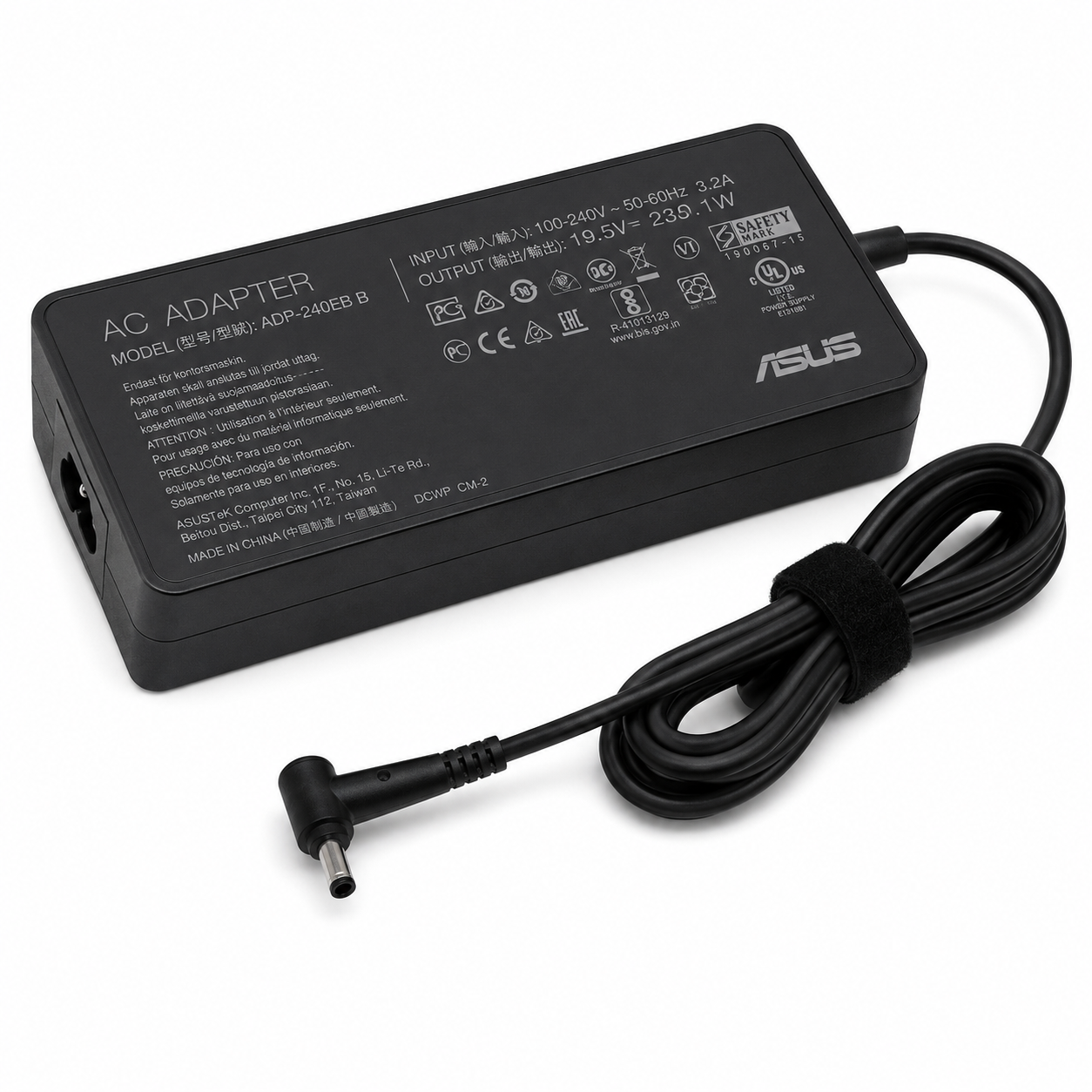 ASUS 240W Laptop Power Adapter 20V 14A 6.3×3.7mm with Power Cable