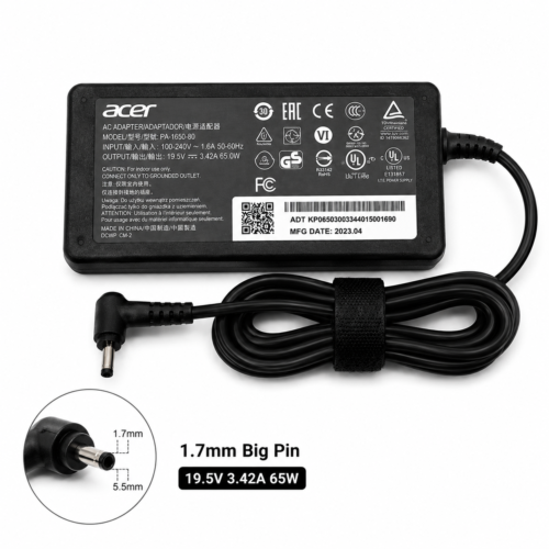 Acer 65W Laptop Power Adapter 19.5V 3.42A 3.0×1.1mm Small Pin