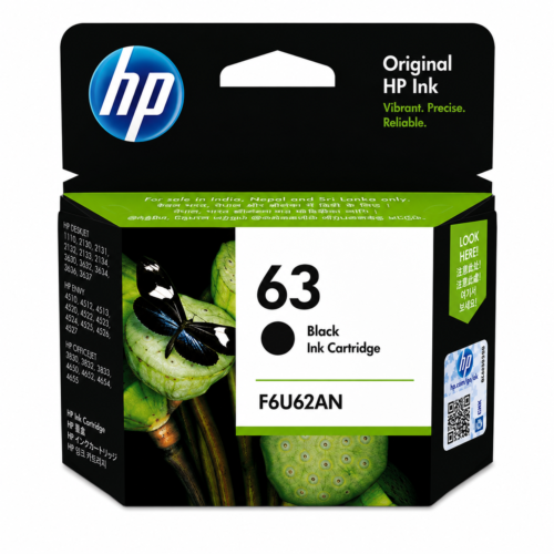HP 63 Black Ink Cartridge (F6U62AN)