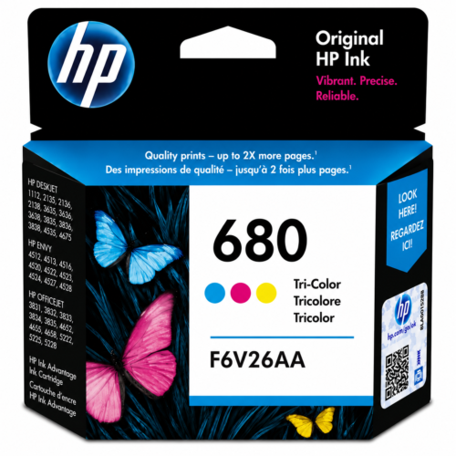 HP 680 Tri-Color Ink Advantage Cartridge (F6V26AA)