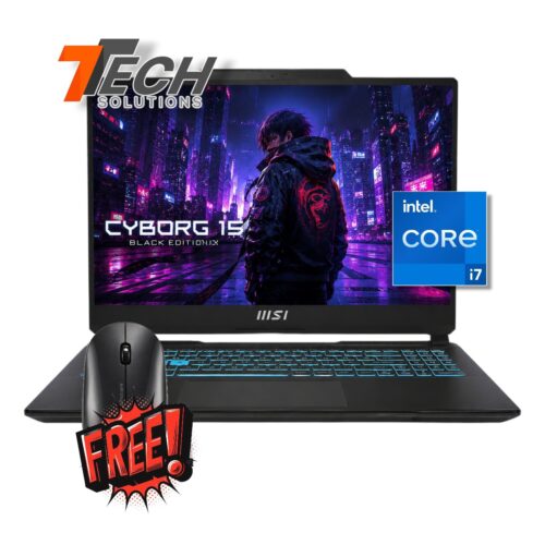 MSI Cyborg 15 Black Edition A13UDX Gaming Laptop with Intel Core i7-13620H and RTX 3050 6GB