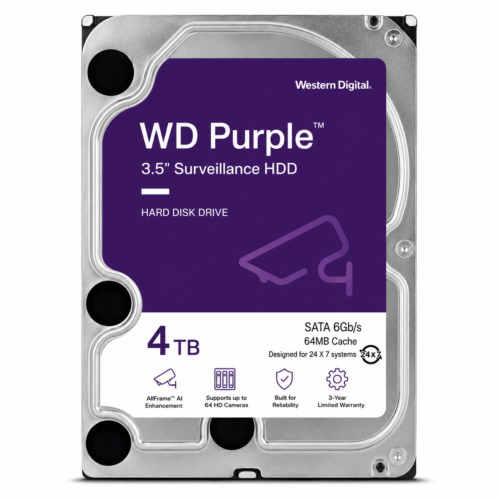 WD Purple 4TB Surveillance SATA 3.5" Internal Hard Drive
