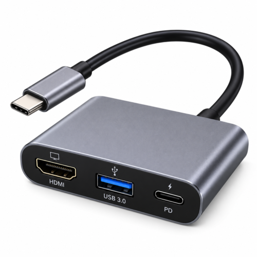 Type-C to HDMI USB 3.0 PD 3-in-1 Adapter